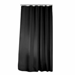 Rideau de douche effet tissé à anneaux (180 x 200 cm) Quartz Noir