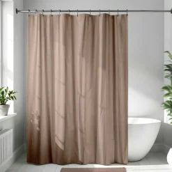 Rideau de douche en microfibre (180 x 200 cm) Gauffré Cappuccino
