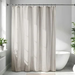 Rideau de douche en microfibre (180 x 200 cm) Gauffré Beige