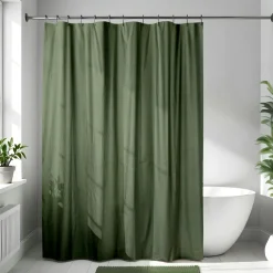 Rideau de douche en microfibre (180 x 200 cm) Gauffré Vert kaki