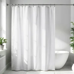 Rideau de douche en microfibre (180 x 200 cm) Gauffré Blanc