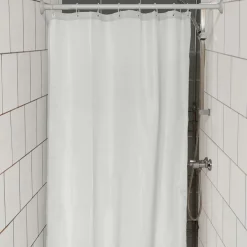 Rideau de douche étroit spécial douche (120 x 180 cm) Uni Blanc