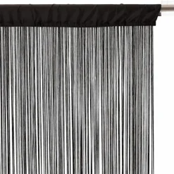 Rideau de fil (90 x H200 cm) Uni Noir