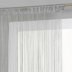 Rideau de fil (90 x H200 cm) Uni Gris