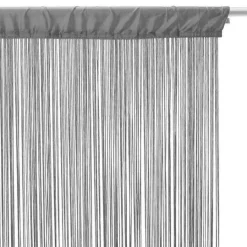Rideau de fil (90 x H200 cm) Uni Gris