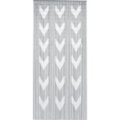 Rideau de porte bambou (90 x 200 cm) Chevron Gris