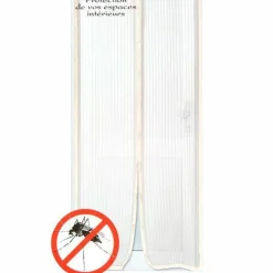 Rideau de porte Moustiquaire (100 x H220 cm) Aimanté Ecru