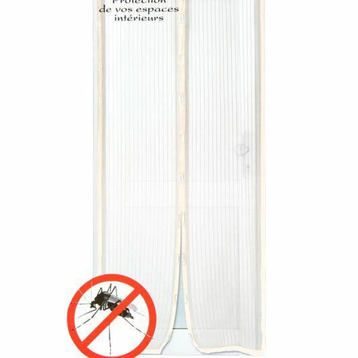 Rideau de porte Moustiquaire (100 x H220 cm) Aimanté Ecru