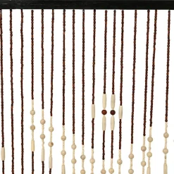 Rideau de porte perles bambou (90 x 200 cm) Roy Marron