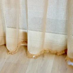 Rideau de porte tissé (135 x 225 cm) Natural Taupe