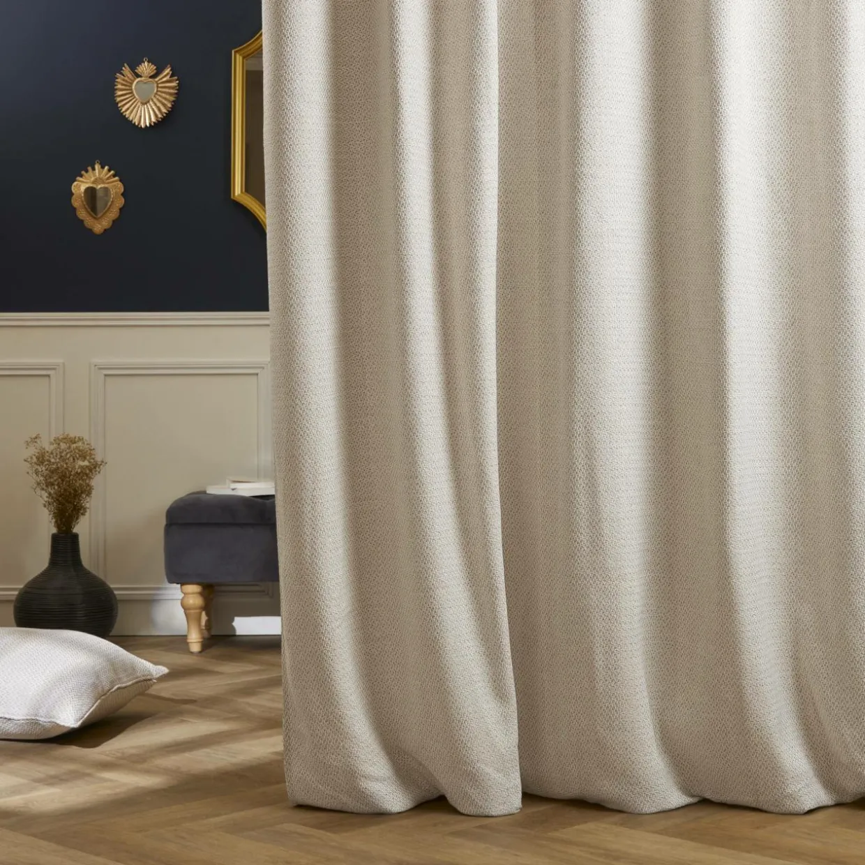 Rideau effet chiné (180 x 260 cm) James Beige sable