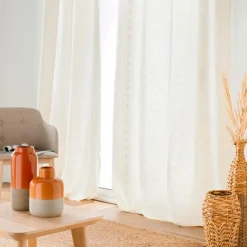 Rideau effet lin tissé (140 x 260 cm) Logan Ecru