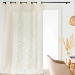 Rideau effet lin tissé (140 x 260 cm) Nando Ecru