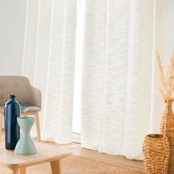 Rideau effet lin tissé (140 x 260 cm) Nando Ecru