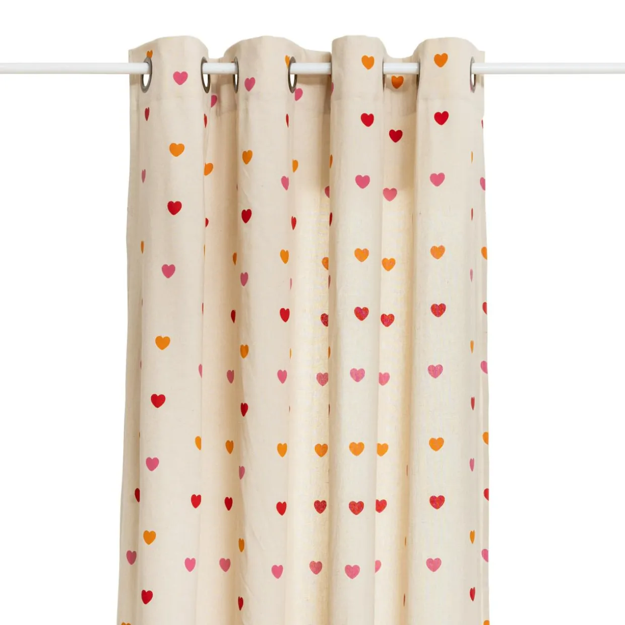 Rideau enfant coton recyclé (140 x 260 cm) Amour Multicolore