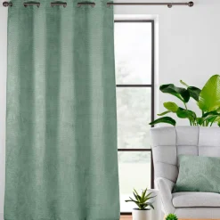 Rideau flanelle relief (140 x 240 cm) Flanela Vert kaki