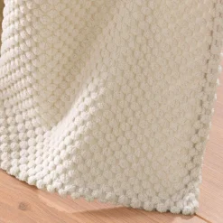 Rideau flanelle relief (140 x 260 cm) Java Ecru