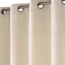 Rideau flanelle relief (140 x 260 cm) Java Ecru