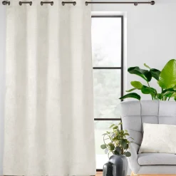 Rideau flanelle relief (140 x 240 cm) Flanela Ecru