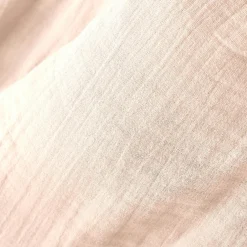 Rideau gaze de coton ajustable (140 x max 300 cm) Gaïa Rose poudré