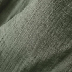 Rideau gaze de coton ajustable (280 x max 300 cm) Gaïa Vert romarin