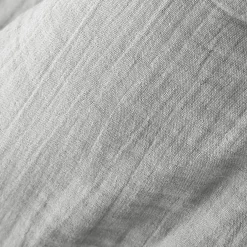 Rideau gaze de coton ajustable (280 x max 300 cm) Gaïa Gris nuage