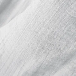 Rideau gaze de coton galon fronceur (180 x 240 cm) Gaïa Gris nuage