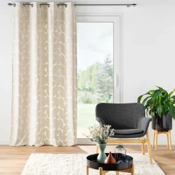 Rideau œillets velours (135 x 260 cm) Geolia Beige