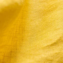 Rideau lin lavé ajustable (140 x max 270 cm) Louise Jaune moutarde