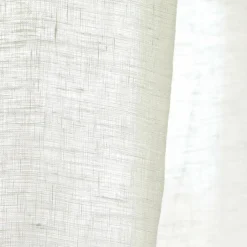 Rideau lin lavé ajustable (140 x max 270 cm) Louise Blanc