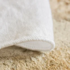 Rideau lin lavé ajustable (140 x max 270 cm) Louise Blanc