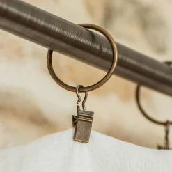 Rideau lin lavé ajustable (140 x max 270 cm) Louise Blanc