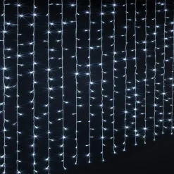 Rideau lumineux H1,5 m L0,90 m 200 LED Blanc froid