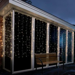 Rideau lumineux H1,50 m L2,25 m 240 LED Super chaser Blanc chaud