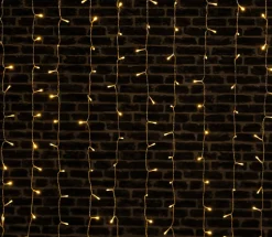 Rideau lumineux H2 m L3 m 600 LED Blanc chaud