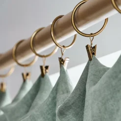 Rideau lyocell Tencel™ ajustable (140 x max 270 cm) Olivia Vert eucalyptus