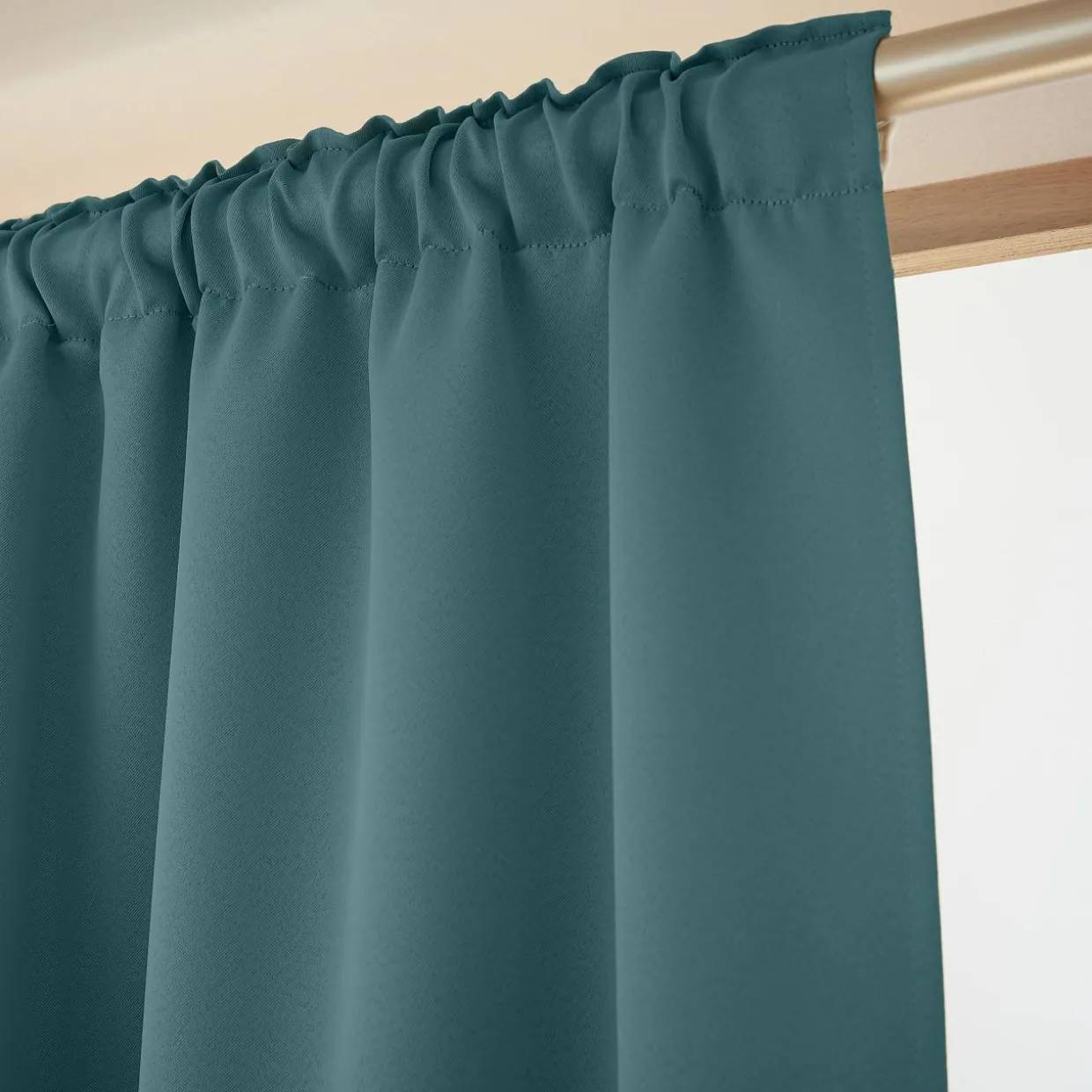 Rideau obscurcissant galon fronceur (140 x 260 cm) Dark Bleu canard