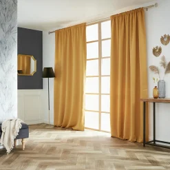Rideau obscurcissant galon fronceur (140 x 260 cm) Dark Jaune moutarde