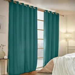 Rideau obscurcissant thermique (180 x 260 cm) Calore Bleu canard