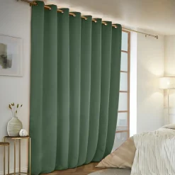 Rideau obscurcissant thermique (280 x 260 cm) Calore Vert romarin