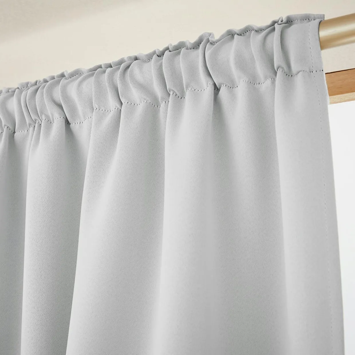 Rideau obscurcissant thermique galon fronceur (140 x 240 cm) Calore Gris clair