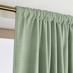 Rideau obscurcissant thermique galon fronceur (280 x 240 cm) Minuit Vert kaki