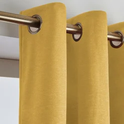Rideau obscurcissant thermique (280 x 240 cm) Minuit Jaune ocre