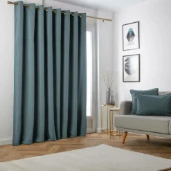 Rideau obscurcissant thermique (280 x 240 cm) Minuit Gris bleu