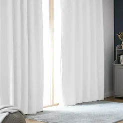 Rideau obscurcissant thermique galon fronceur (180 x 260 cm) Alba Blanc perle