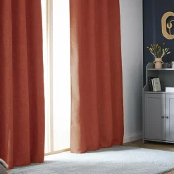 Rideau obscurcissant thermique galon fronceur (180 x 260 cm) Alba Terracotta