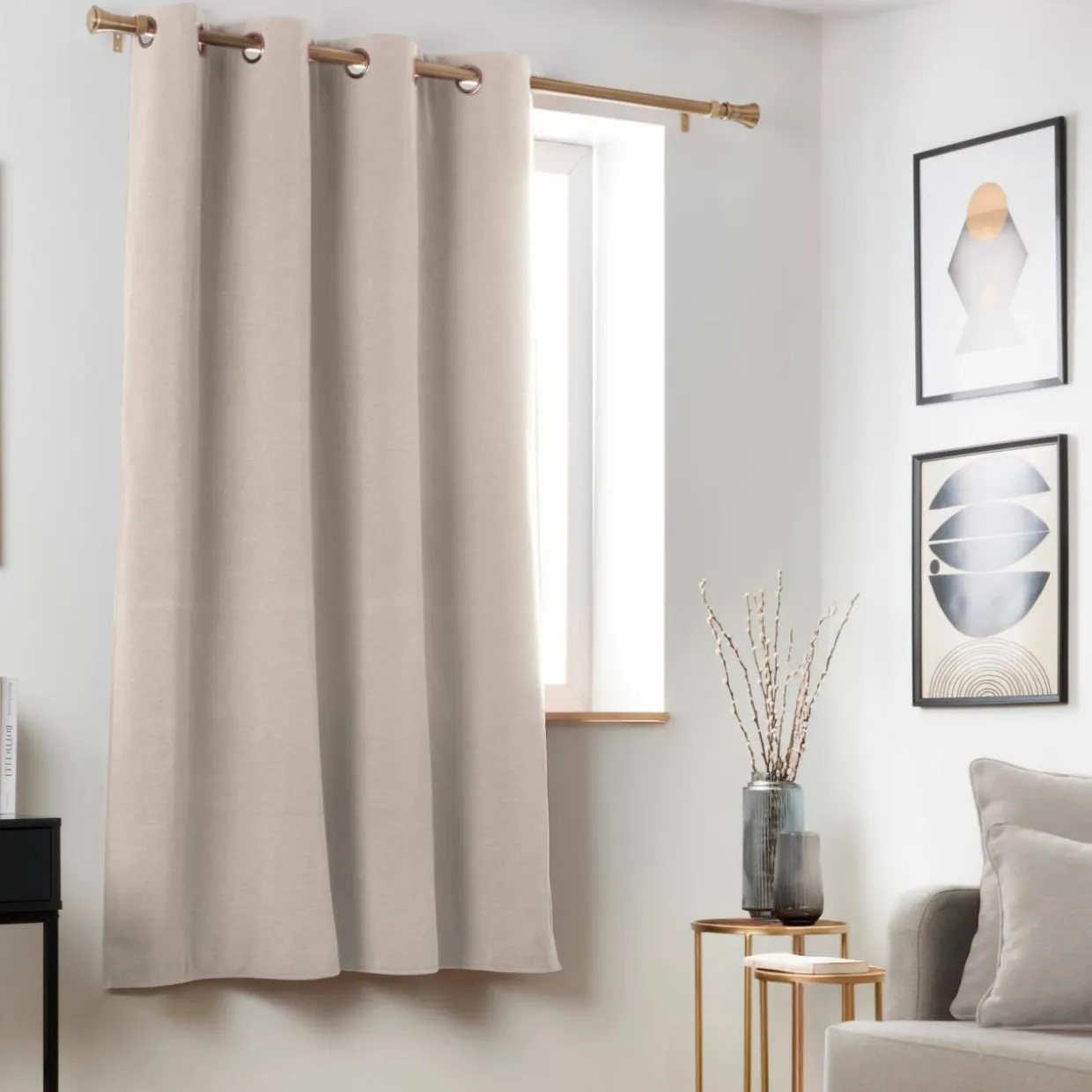 Rideau obscurcissant thermique (140 x 180 cm) Minuit Taupe