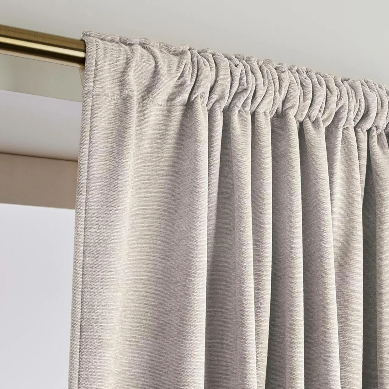 Rideau obscurcissant thermique galon fronceur (140 x 240 cm) Minuit Taupe