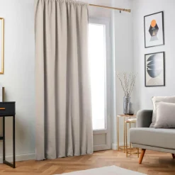 Rideau obscurcissant thermique galon fronceur (140 x 240 cm) Minuit Taupe