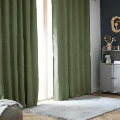 Rideau obscurcissant thermique galon fronceur (140 x 240 cm) Alba Vert kaki